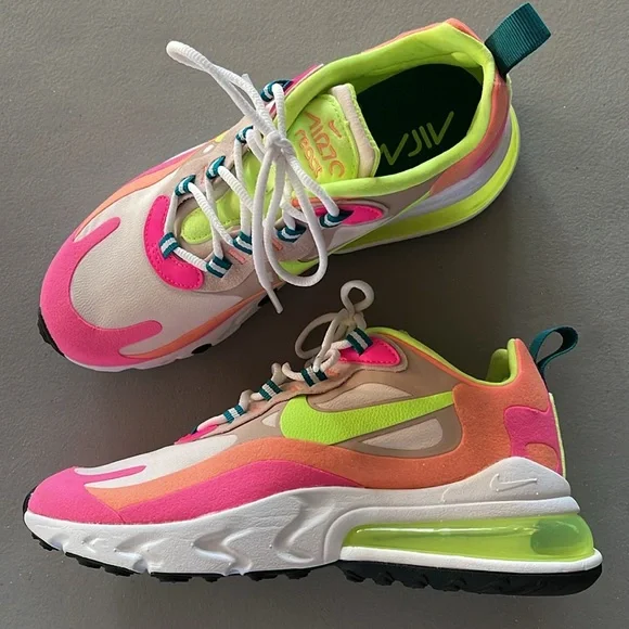 Nike Air Max 270 React Pink Volt Multi DC1863-600 Women's Size 6 - Picture 16 of 16
